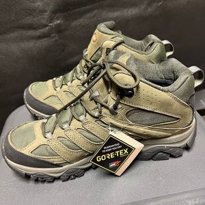 Merrell Moab 3 Smooth Mid GTX Gore-Tex Olive Green Men Outdoors Hiking J036373